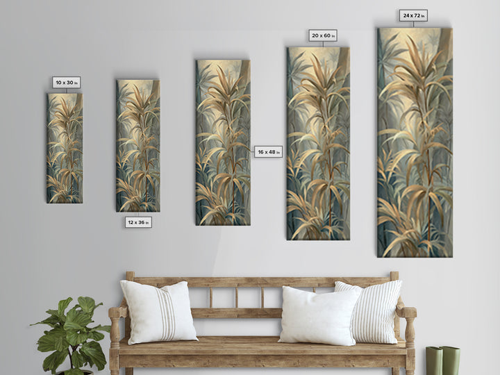 Tropical Jungle Leaves Canvas Print, Nature Art, Wood Wall Art, Living Room Decor, Fine Art, Nature, Digital Download Art, NAT-1x3-81