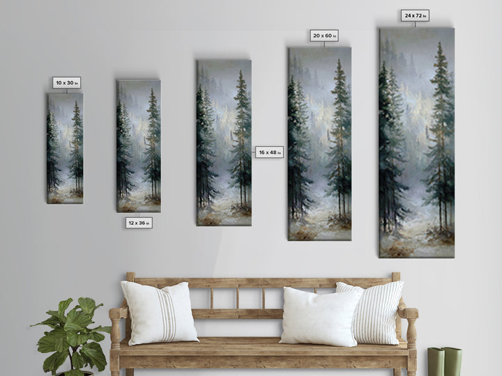 Mushroom Cluster in Enchanted Woodland Framed Canvas Print, Nature Art, Digital Download Art, Living Room Decor, Oil Painting, NAT-1x3-91