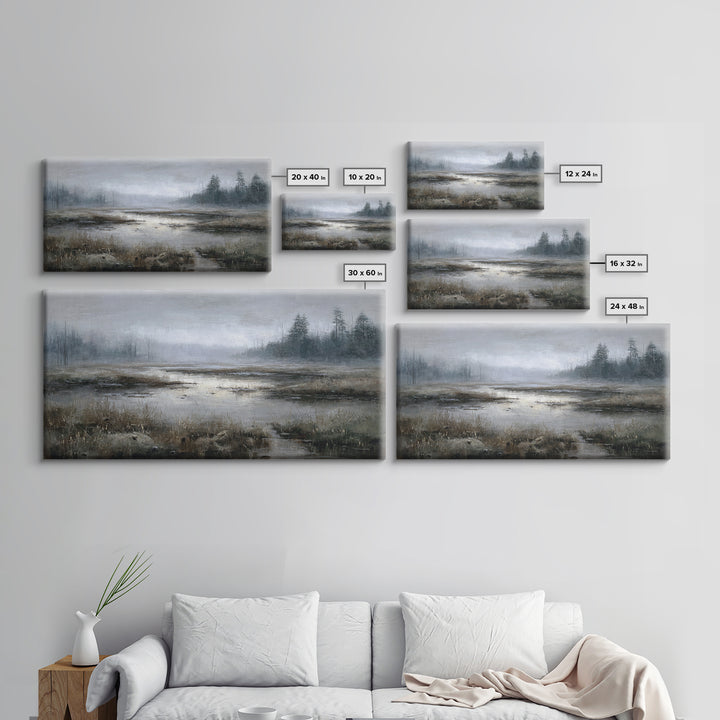 Mushroom Cluster in Enchanted Woodland Framed Canvas Print, Nature Art, Boho Decor, Living Room Decor, Fine Art, Nature, NAT-2x1-75