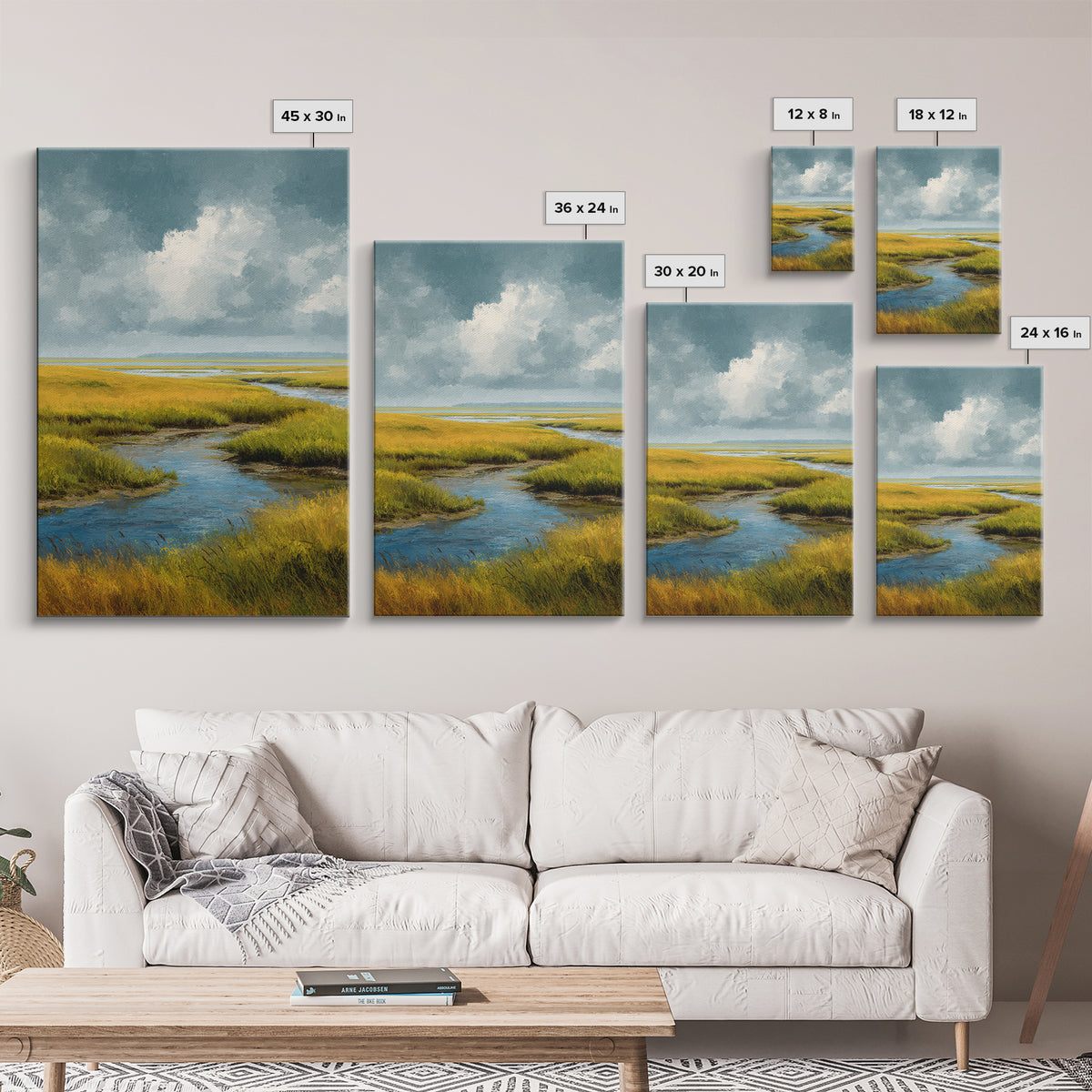 Storm Clouds over a Rolling Prairie Canvas Print, Nature Art, Poster, Living Room Decor, Fine Art, Nature, Abstract Wall Art, NAT-2x3-70