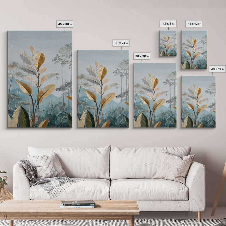 Tropical Jungle Leaves Canvas Print, Nature Art, Wood Wall Art, Living Room Decor, Fine Art, Nature, Digital Download Art, NAT-2x3-77