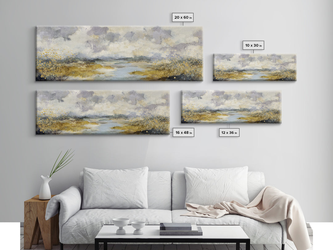 Bees Circling Lavender Blossoms Framed Canvas Print, Nature Art, Room Decor, Living Room Decor, Fine Art, Nature, Wall Hangings, NAT-3x1-63