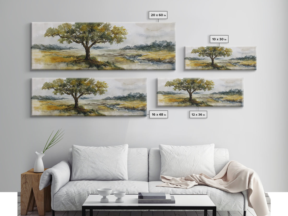 Tree of Life Framed Canvas Print, Nature Art, Neutral Decor, Living Room Decor, Fine Art, Nature, Wall Art, Home Decor, NAT-3x1-7