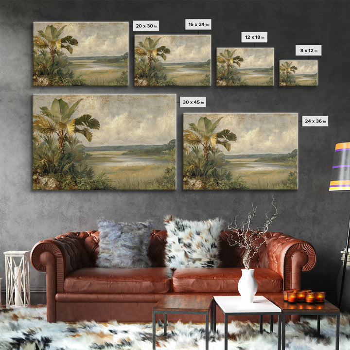Tropical Jungle Leaves Canvas Print, Nature Art, Wood Wall Art, Living Room Decor, Fine Art, Nature, Digital Download Art, NAT-3x2-1