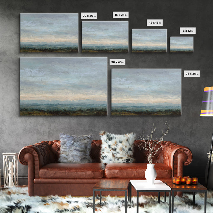 Storm Clouds over a Rolling Prairie Canvas Print, Nature Art, Living Room Decor, Fine Art, Nature, Ocean Art, Bird Wall Art, NAT-3x2-66