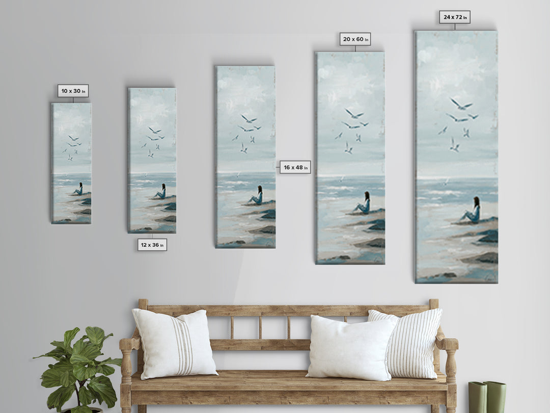 Sailor Tattoo Swallow and Anchor Canvas Print, Nautical Art, Beach Decor, Coastal Decor, Fine Art, Harbor, Statement Artwork, NAU-1x3-59