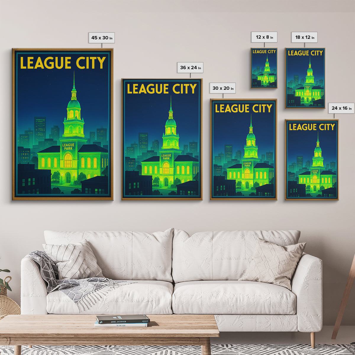 League City Travel Poster, Canvas Print, Electric Night Poster Art, League City Poster Print, Home Office Decor, Watercolor City Skyline
