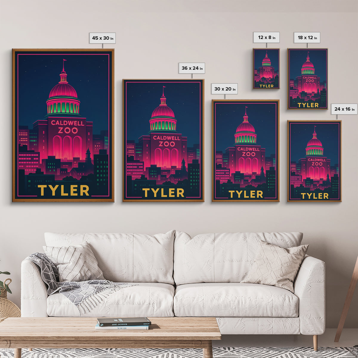 Tyler Texas Travel Poster, Canvas Print, Cyberpunk Style City Art, Tyler Art Print, Modern Wall Decor, Gift For Travelers, Travel Wall Art