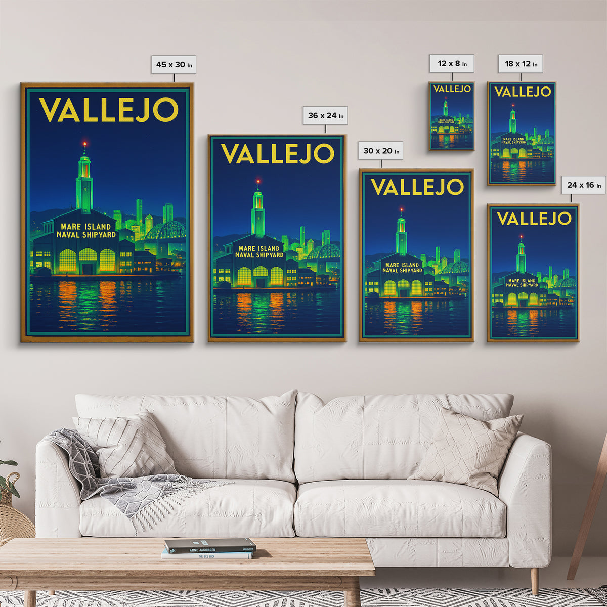 Vallejo Travel Poster, Canvas Print, Cyberpunk Style City Art, Vallejo City Art, Retro Travel Print, Gift For Travelers, Travel Wall Decor