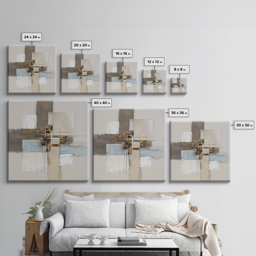 City Map Abstract Canvas Print, Office Art, Digital Art, Office Decor, Abstract Art, Focus, Ai Art, Printable Art, OFF-1x1-20
