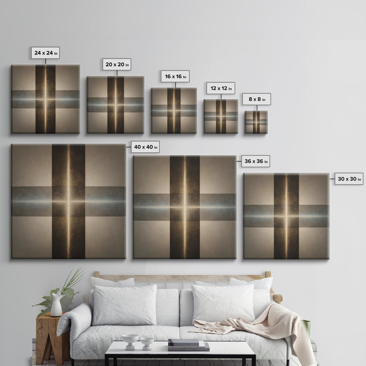 Abstract Light Beam Through Dark Shapes Canvas Print, Office Art, Printables, Office Decor, Abstract Art, Focus, OFF-1x1-23
