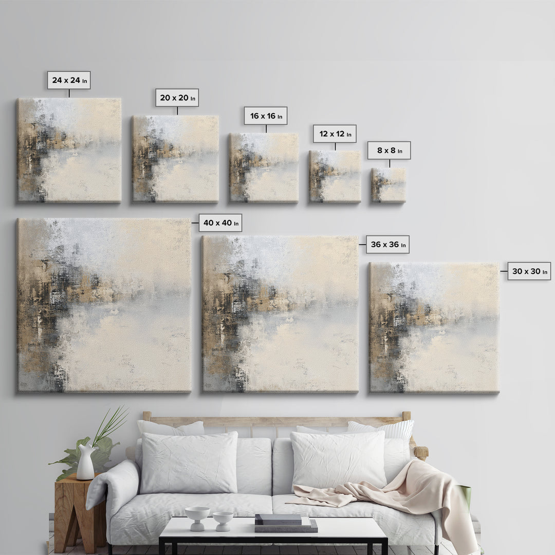 City Map Abstract Framed Canvas Print, Office Art, Digital Wall Art, Office Decor, Abstract Art, Focus, Dopamine Decor, OFF-1x1-44