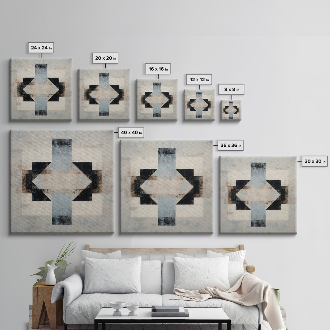Subtle Motivational Symbol Using Arrows Without Text Framed Canvas Print, Office Art, Trendy Wall Art, Office Decor, Focus, OFF-1x1-63