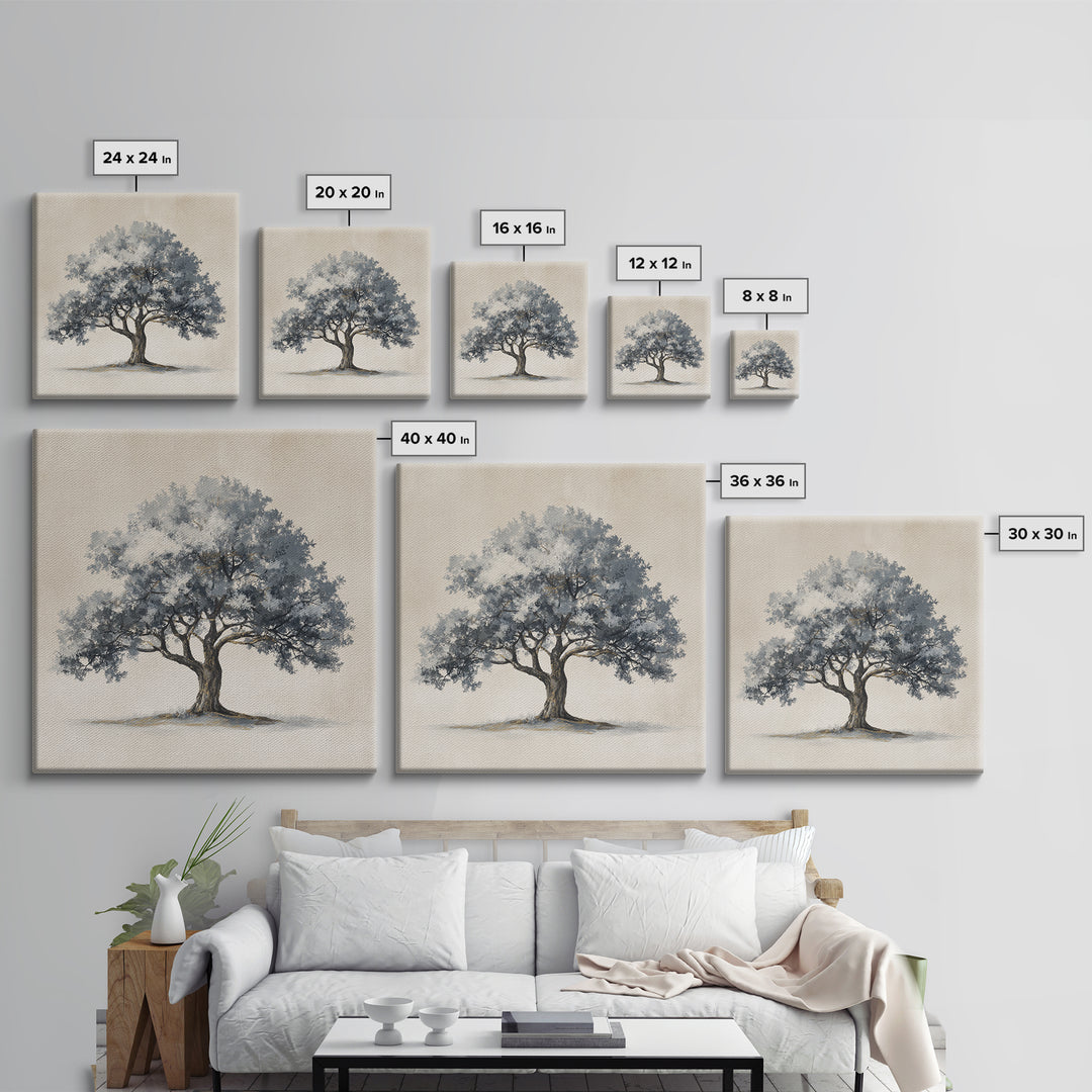 Ink Wash Tree Symbolizing Stability Canvas Print, Office Art, Modern Decor, Office Decor, Fine Art, Focus, Home Decor, OFF-1x1-86