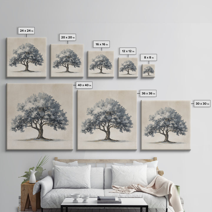 Ink Wash Tree Symbolizing Stability Canvas Print, Office Art, Modern Decor, Office Decor, Fine Art, Focus, Home Decor, OFF-1x1-86