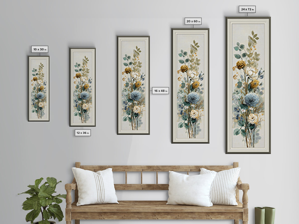 Modern Botanical Print Canvas Print, Office Art, Decor, Office Decor, Oil Painting, Focus, Wall Prints, Ai Art, Digital Print, OFF-1x3-40