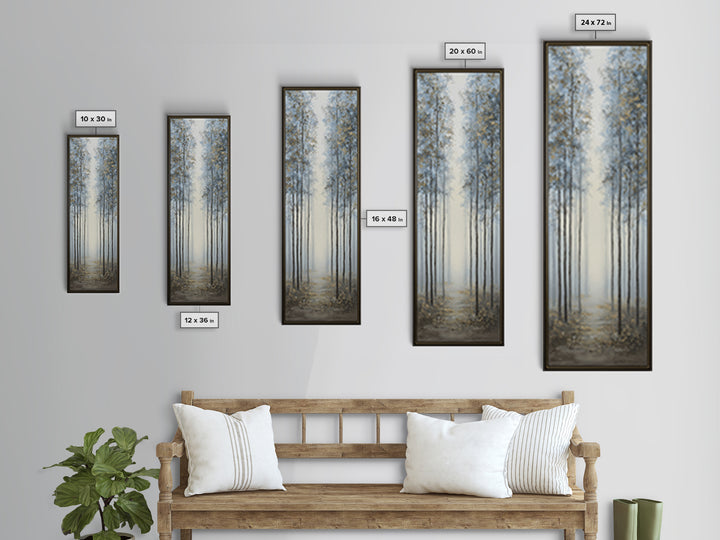 Quiet Forest Path for Mental Reset Canvas Print, Office Art, Digital Wall Art, Office Decor, Fine Art, Focus, Dopamine Decor, OFF-1x3-55