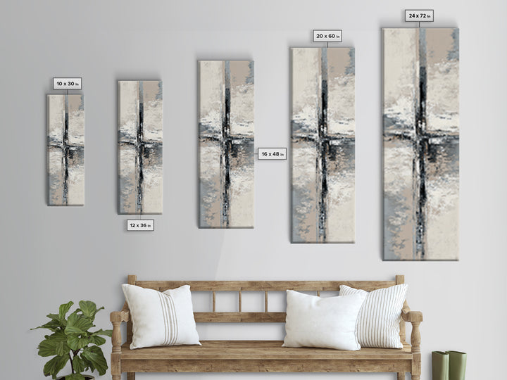 Monochrome Bridge Structure Framed Canvas Print, Office Art, Downloadable Prints, Office Decor, Abstract Art, Focus, OFF-1x3-70