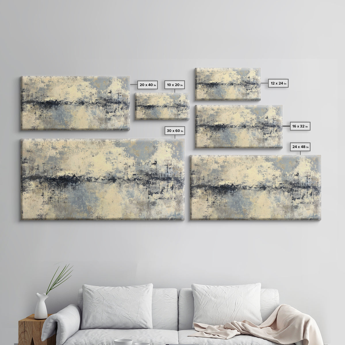 City Map Abstract Framed Canvas Print, Office Art, Fine Art Print, Office Decor, Abstract Art, Focus, Poster, Wall Decor, OFF-2x1-16