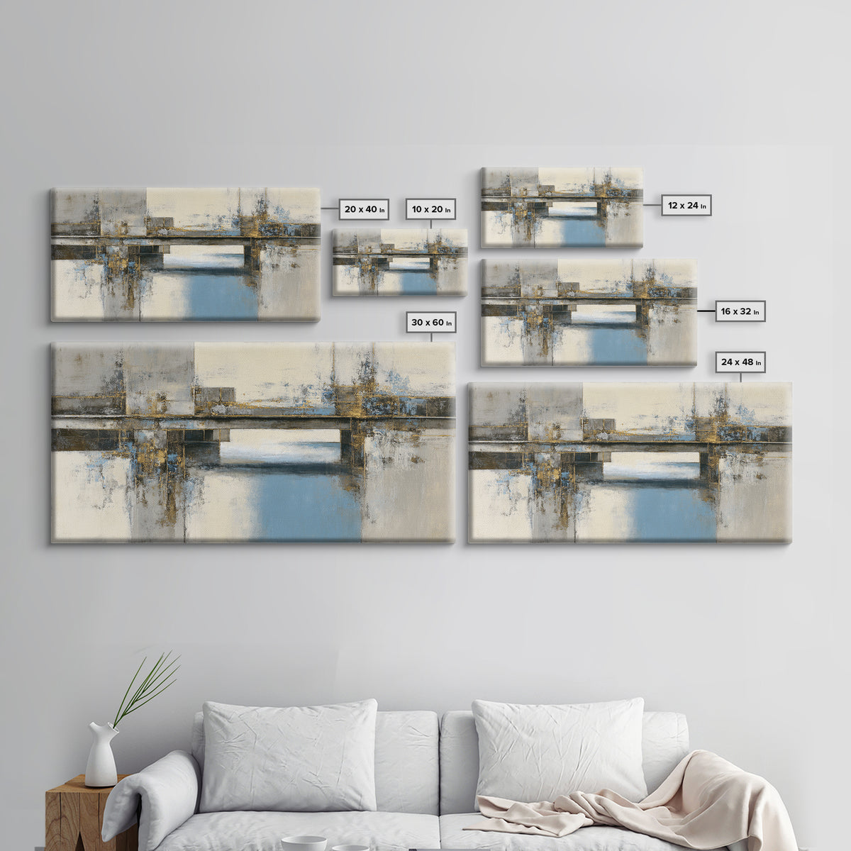 Monochrome Bridge Structure Framed Canvas Print, Office Art, Luxury Decor, Office Decor, Fine Art, Focus, Pet Portrait, OFF-2x1-30
