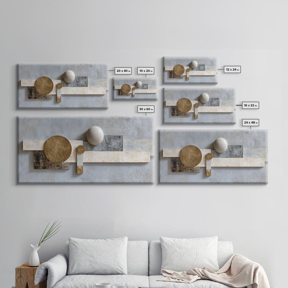 Balanced Stone Composition Framed Canvas Print, Office Art, Art Deco, Office Decor, Oil Painting, Focus, Bedroom Wall Art, OFF-2x1-92