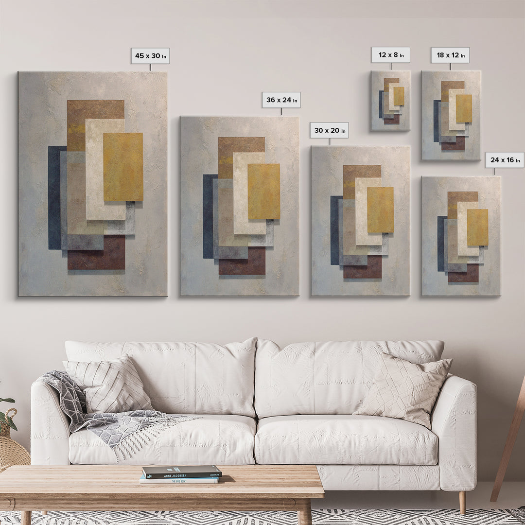 Balanced Stone Composition Framed Canvas Print, Office Art, Neutral Decor, Office Decor, Abstract Art, Focus, Wall Art, OFF-2x3-56