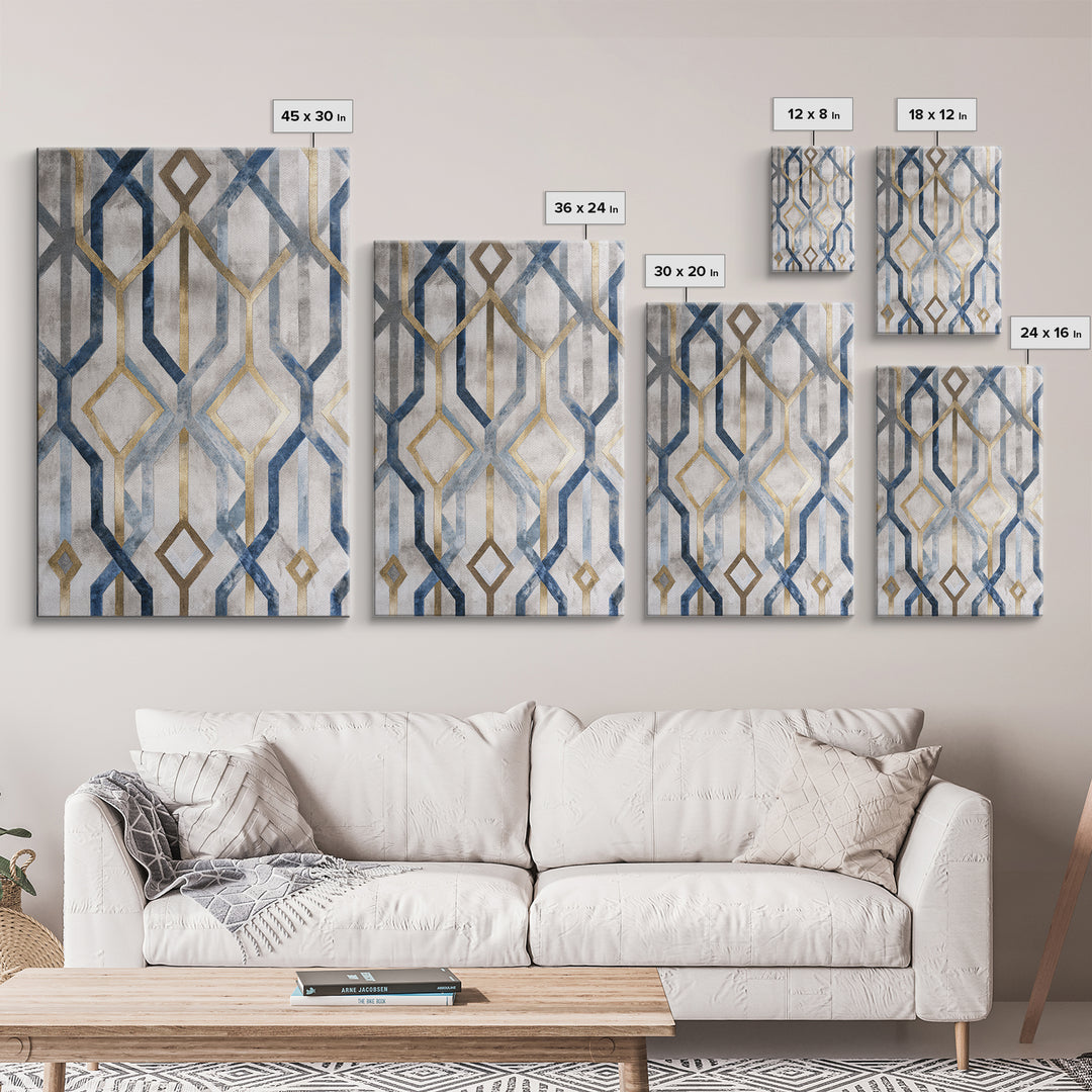 Clean Abstract Geometry Canvas Print, Office Art, Poster, Office Decor, Abstract Art, Focus, Canvas Wall Art, Wall Prints, OFF-2x3-9