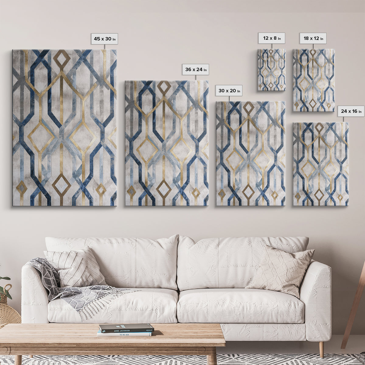 Clean Abstract Geometry Canvas Print, Office Art, Poster, Office Decor, Abstract Art, Focus, Canvas Wall Art, Wall Prints, OFF-2x3-9
