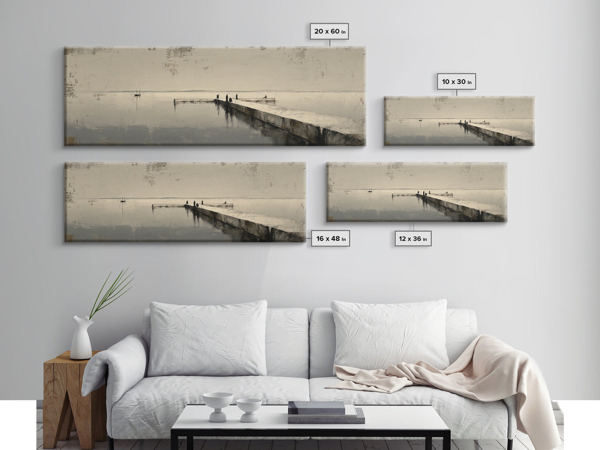 Monochrome Bridge Structure Framed Canvas Print, Office Art, Digital Art, Office Decor, Abstract Art, Focus, Ai Art, OFF-3x1-2