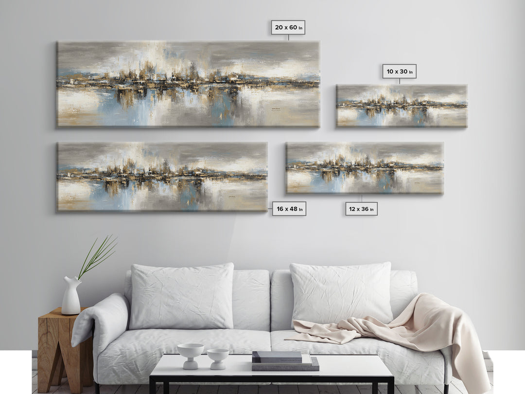City Map Abstract Canvas Print, Office Art, Trendy Wall Art, Office Decor, Fine Art, Focus, Minimalist Decor, Contemporary Art, OFF-3x1-36