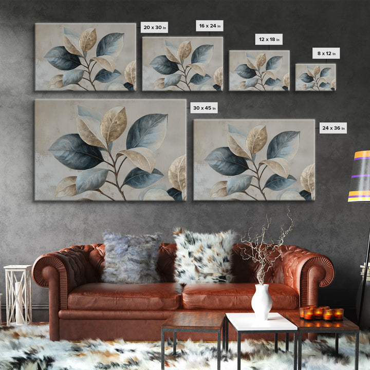 Desk Plant Botanical Closeup Canvas Print, Office Art, Neutral Decor, Office Decor, Oil Painting, Focus, Wall Art, Home Decor, OFF-3x2-68
