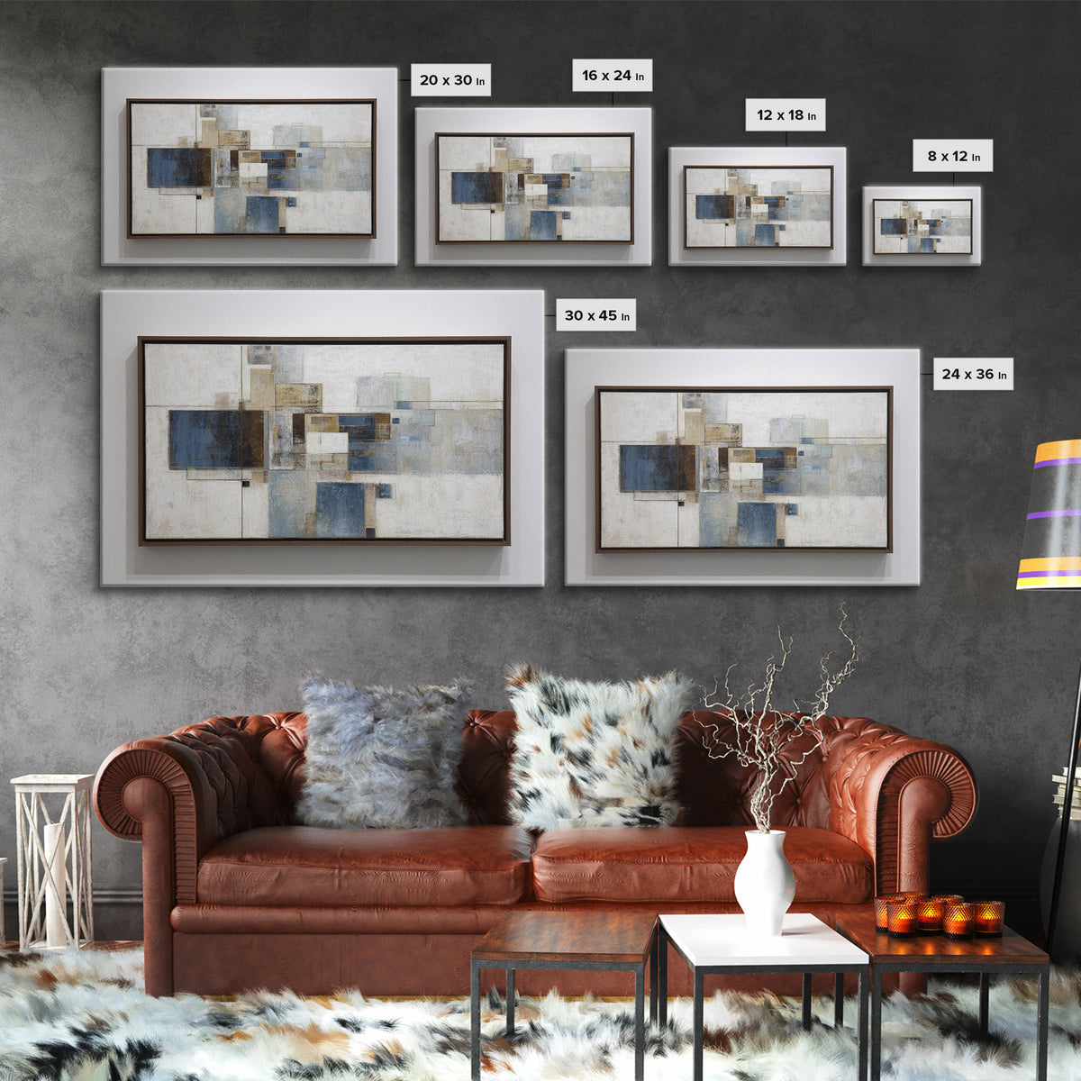 City Map Abstract Framed Canvas Print, Office Art, Art Print, Office Decor, Abstract Art, Focus, Printable, Printable Wall Art, OFF-3x2-96