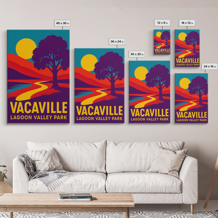 Vacaville Travel Poster, Framed Canvas Print, High Contrast City Poster, Vacaville Poster Print, City Travel Prints, Travel Poster Art