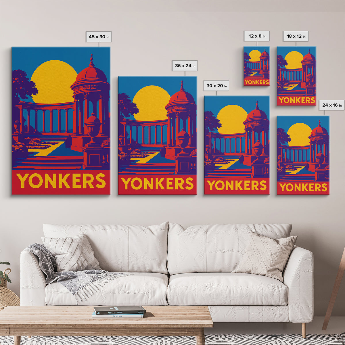 Yonkers New York Travel Poster, Canvas Print, Bold Pop Art Poster, Yonkers Wall Art, Poster Art, Vintage City Poster, Vintage City Art