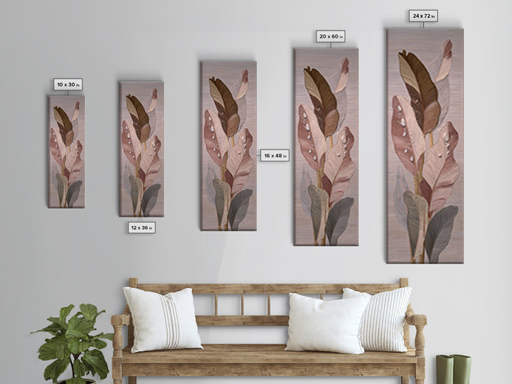 Banana Leaves with Rain Drop Details Canvas Print, Patio Art, Room Decor, Patio Decor, Fine Art, Outdoor, Garden Art, PAT-1x3-28
