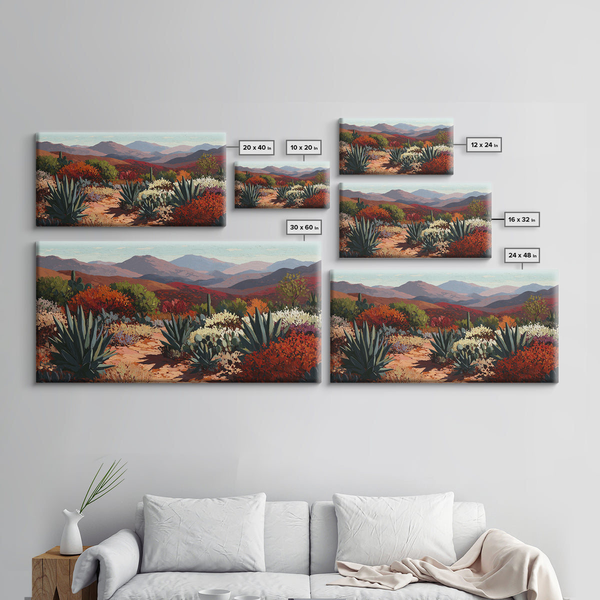 Desert Patio Agave and Bougainvillea Framed Canvas Print, Patio Art, Minimalist Decor, Patio Decor, Fine Art, Outdoor, PAT-2x1-13