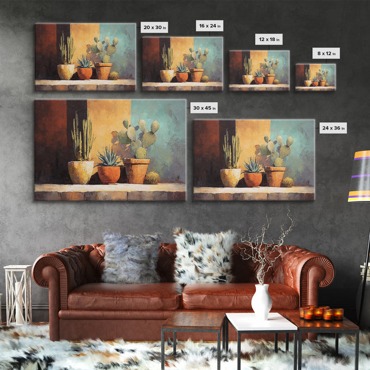 Cactus and Agave Canvas Print, Patio Art, Coastal Wall Decor, Patio Decor, Fine Art, Outdoor, Gallery Decor, Neutral Decor, PAT-3x2-32