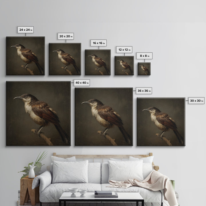 Old Master Bird Study Canvas Print, Renaissanceinspired Art, Floral Painting, Living Room Decor, Fine Art, Classic, Art Print, REN-1x1-95