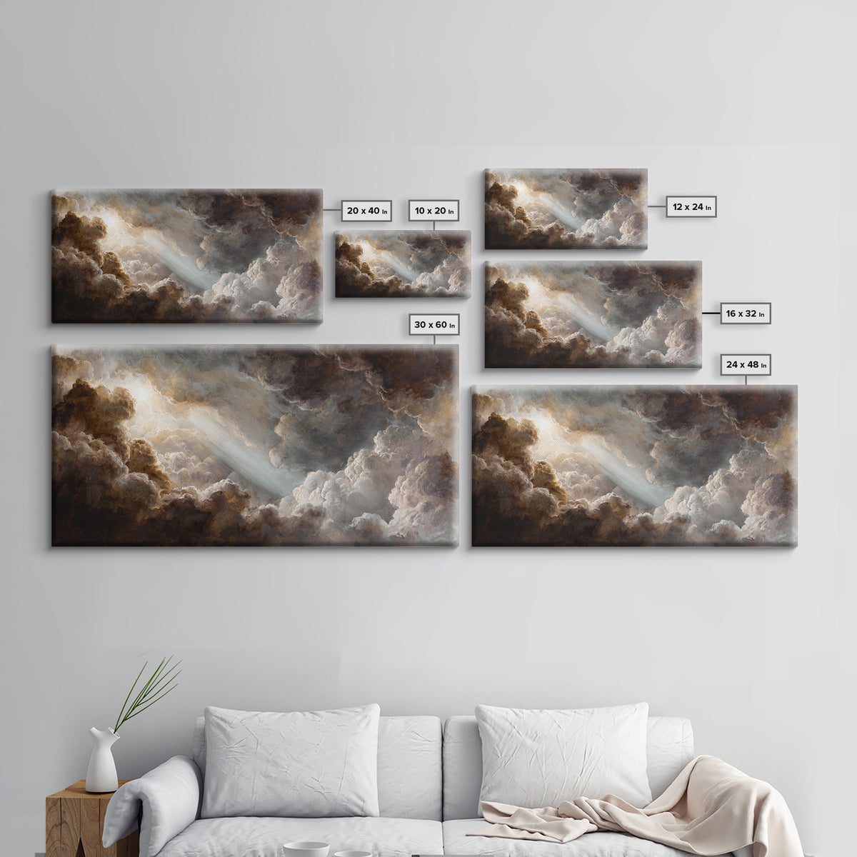 Fresco Celestial Ceiling Composition Canvas Print, Renaissanceinspired Art, Unique Wall Decor, Living Room Decor, Classic, REN-2x1-11