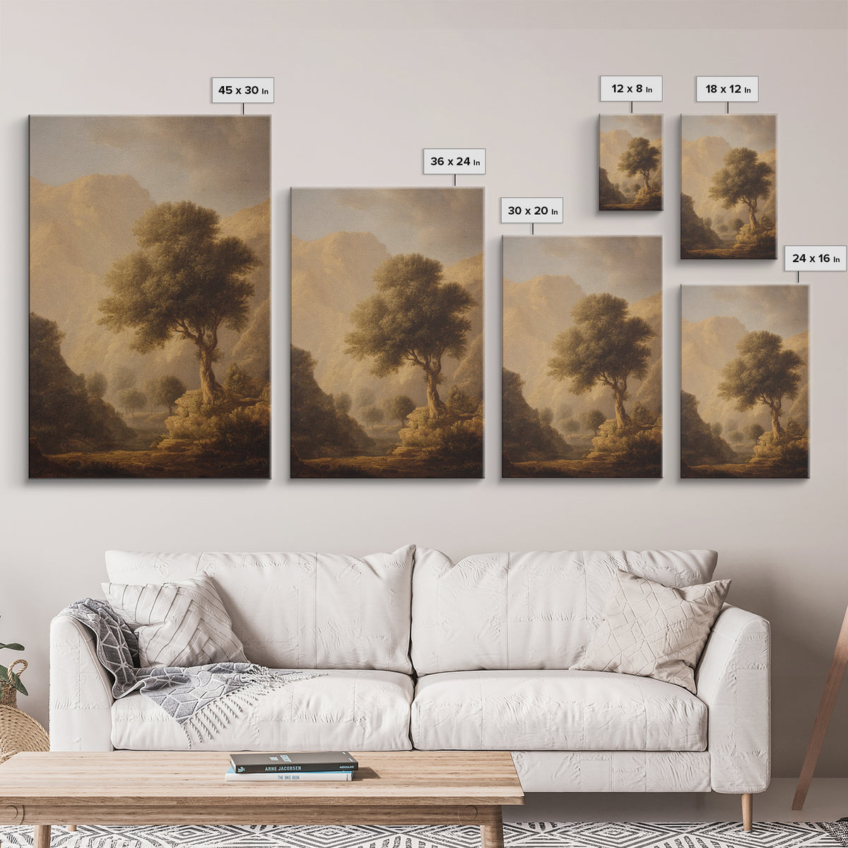 Biblical Desert Landscape Canvas Print, Renaissanceinspired Art, Gallery Decor, Living Room Decor, Fine Art, Classic, REN-2x3-5