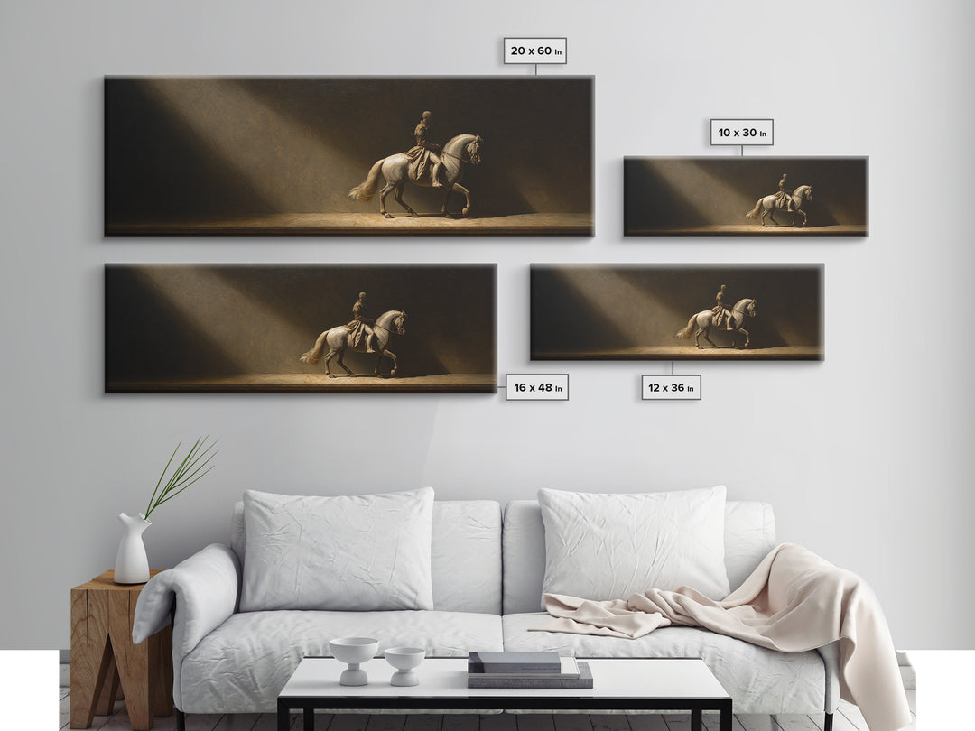 Classical Horse and Rider Canvas Print, Renaissanceinspired Art, Printable Art, Living Room Decor, Abstract Art, Classic, REN-3x1-49