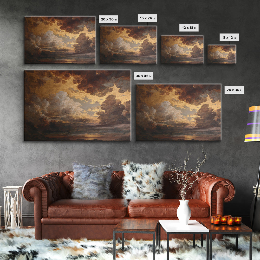 Fresco Celestial Ceiling Composition Framed Canvas Print, Renaissanceinspired Art, Wall Art, Living Room Decor, Classic, REN-3x2-19