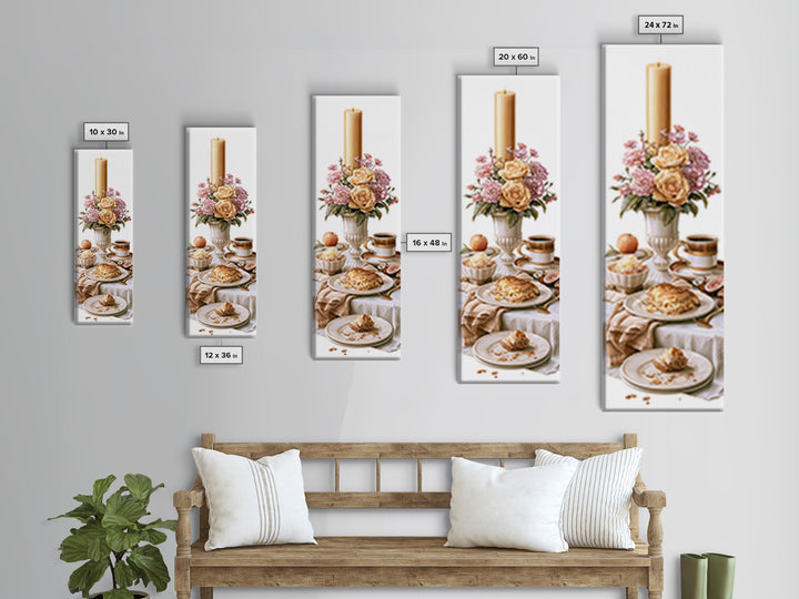 Elegant Table Objects Canvas Print, Restaurant Art, Kitchen Wall Art, Restaurant Decor, Fine Art, Bistro, Kitchen Wall Decor, RES-1x3-60