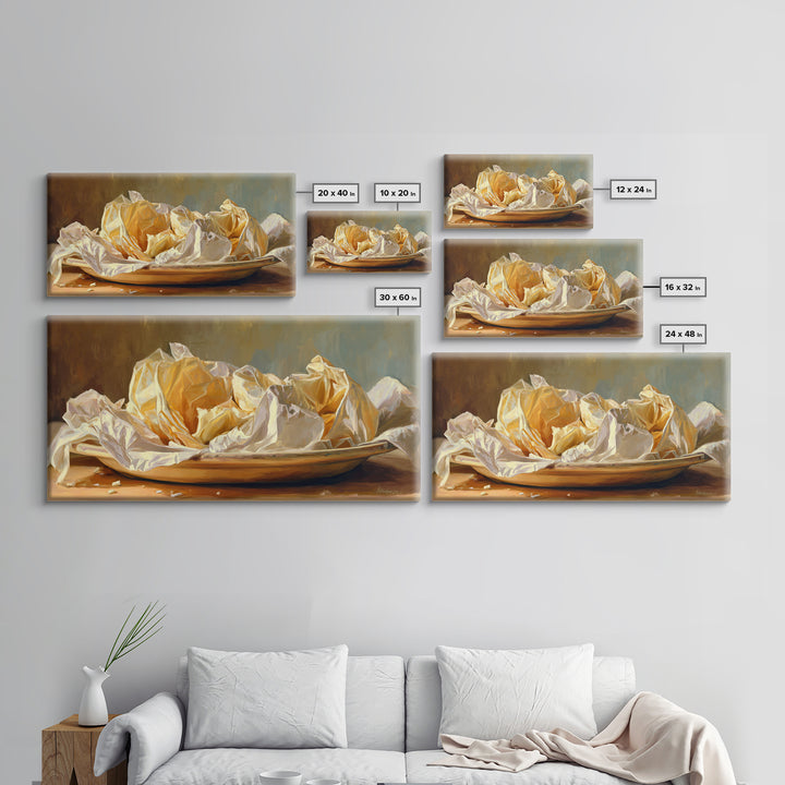 Ramen Bowl Rendered Framed Canvas Print, Restaurant Art, Contemporary Art, Restaurant Decor, Fine Art, Bistro, Kitchen Wall Art, RES-2x1-34