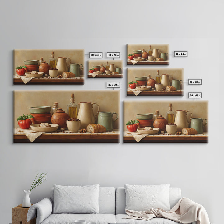 Coffee Beans and Pastry Arrangement Framed Canvas Print, Restaurant Art, Room Decor, Restaurant Decor, Fine Art, Bistro, RES-2x1-42