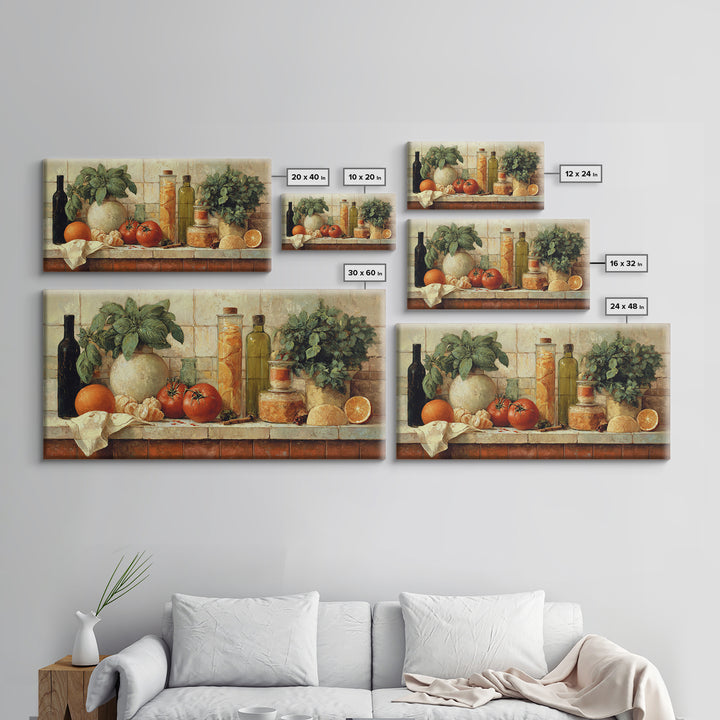 Cocktail and Citrus Bar Composition Framed Canvas Print, Restaurant Art, Kitchen Art, Restaurant Decor, Fine Art, Bistro, RES-2x1-55