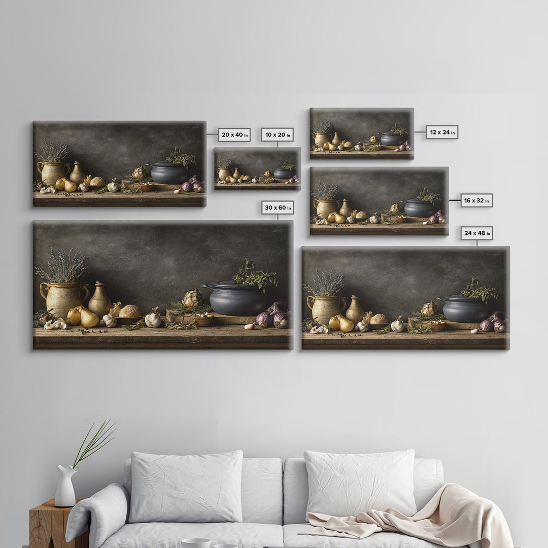 Blackboard Menu Feeling Without Readable Text Canvas Print, Restaurant Art, Kitchen Wall Art, Restaurant Decor, Bistro, RES-2x1-65