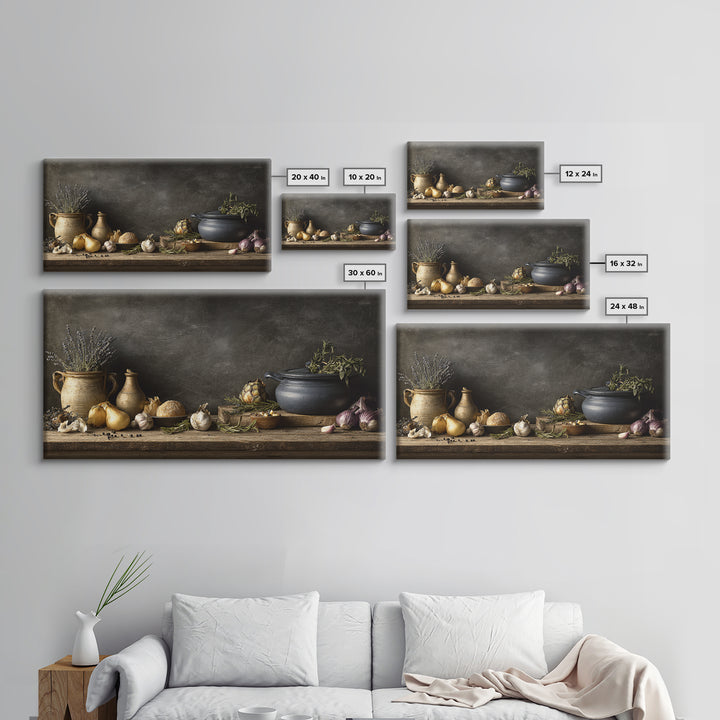 Blackboard Menu Feeling Without Readable Text Canvas Print, Restaurant Art, Kitchen Wall Art, Restaurant Decor, Bistro, RES-2x1-65