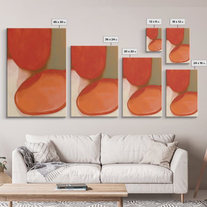 Abstract Appetite Friendly Red and Orange Shapes Canvas Print, Restaurant Art, Printable Art, Restaurant Decor, Abstract Art, RES-2x3-49
