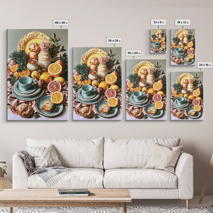 Cocktail and Citrus Bar Composition Canvas Print, Restaurant Art, Cool Wall Art, Restaurant Decor, Fine Art, Bistro, RES-2x3-91